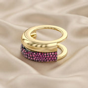 Simulated Ruby Luxury Oura Jacket Ring