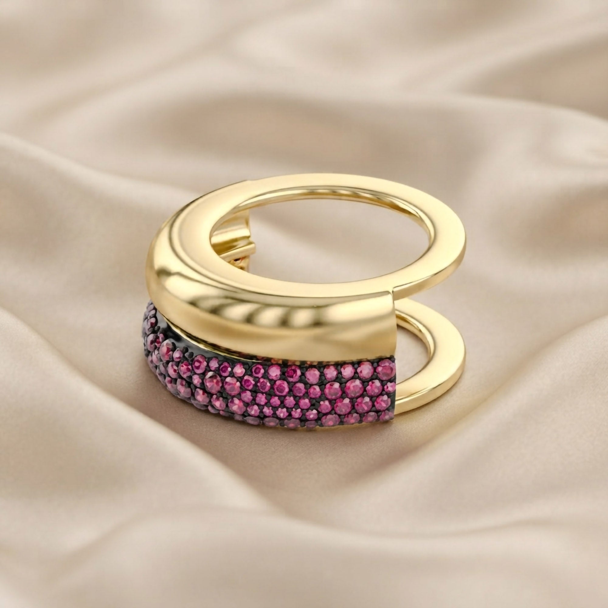 Simulated Ruby Luxury Oura Jacket Ring