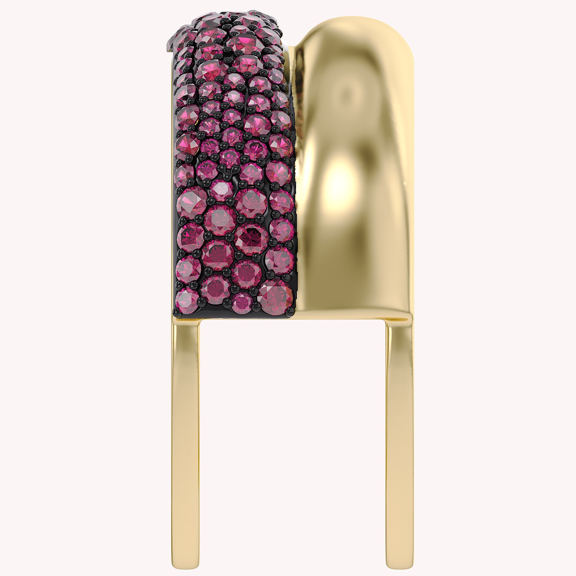 Simulated Ruby Luxury Oura Jacket Ring