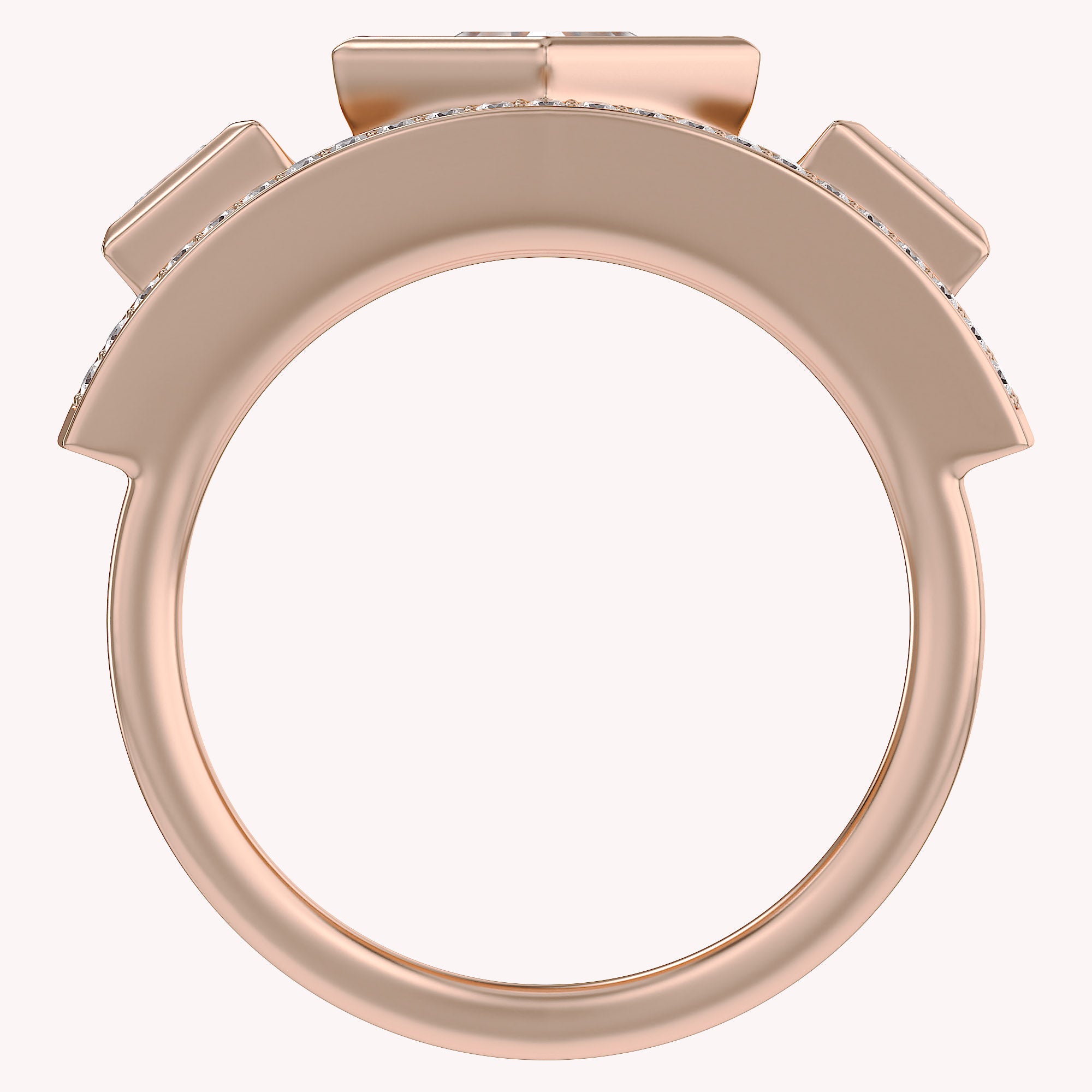 1.30 CT Mixed Cut Lab Grown Diamond Oura Ring Jacket