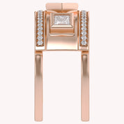 1.30 CT Mixed Cut Lab Grown Diamond Oura Ring Jacket