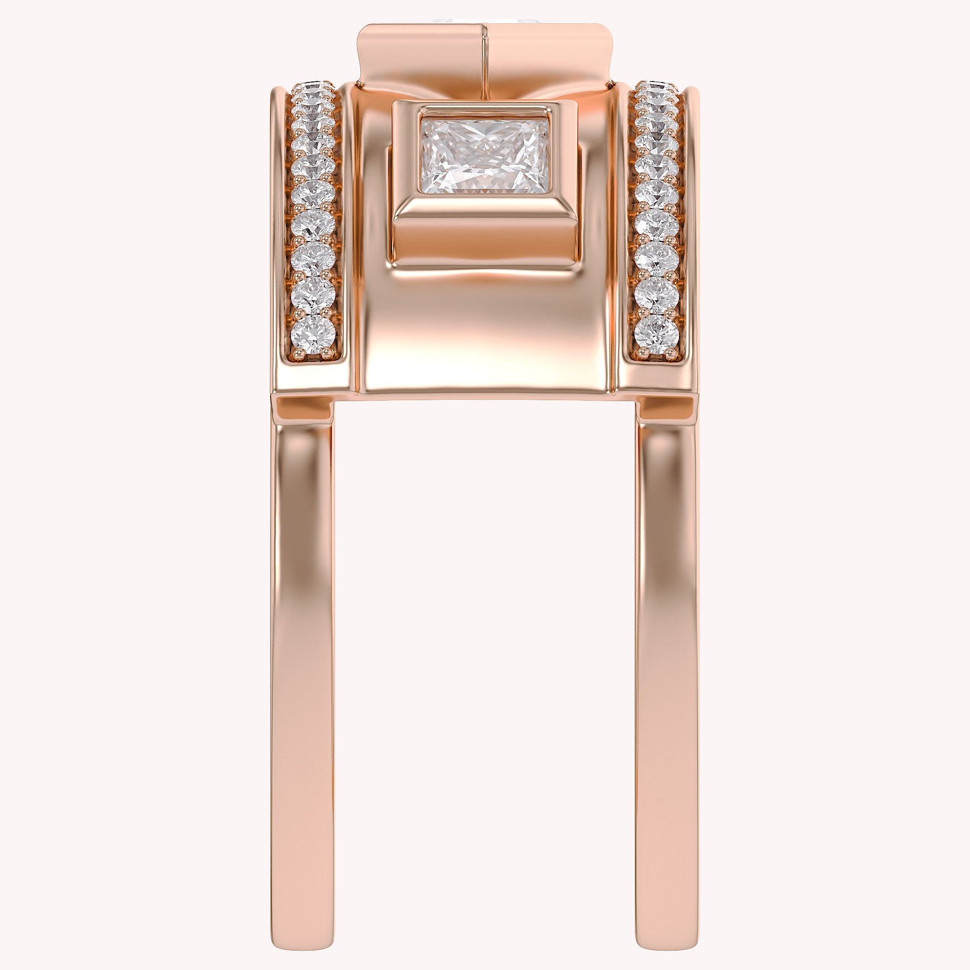 1.30 CT Mixed Cut Lab Grown Diamond Oura Ring Jacket