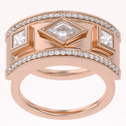 1.30 CT Mixed Cut Lab Grown Diamond Oura Ring Jacket