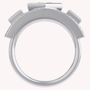 1.30 CT Mixed Cut Lab Grown Diamond Oura Ring Jacket