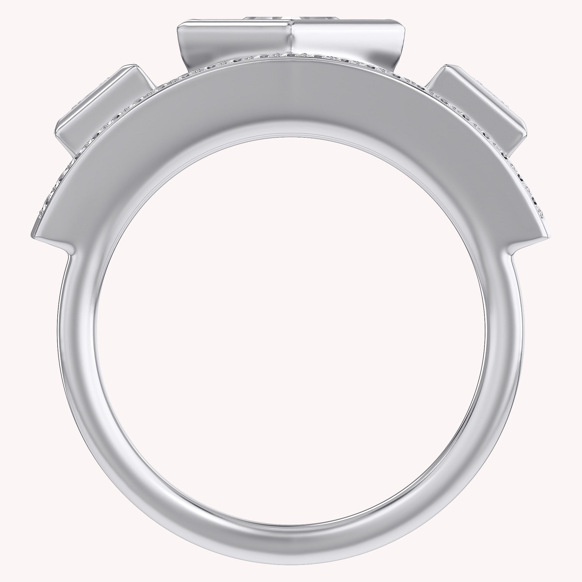 1.30 CT Mixed Cut Lab Grown Diamond Oura Ring Jacket