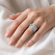 1.30 CT Mixed Cut Lab Grown Diamond Oura Ring Jacket