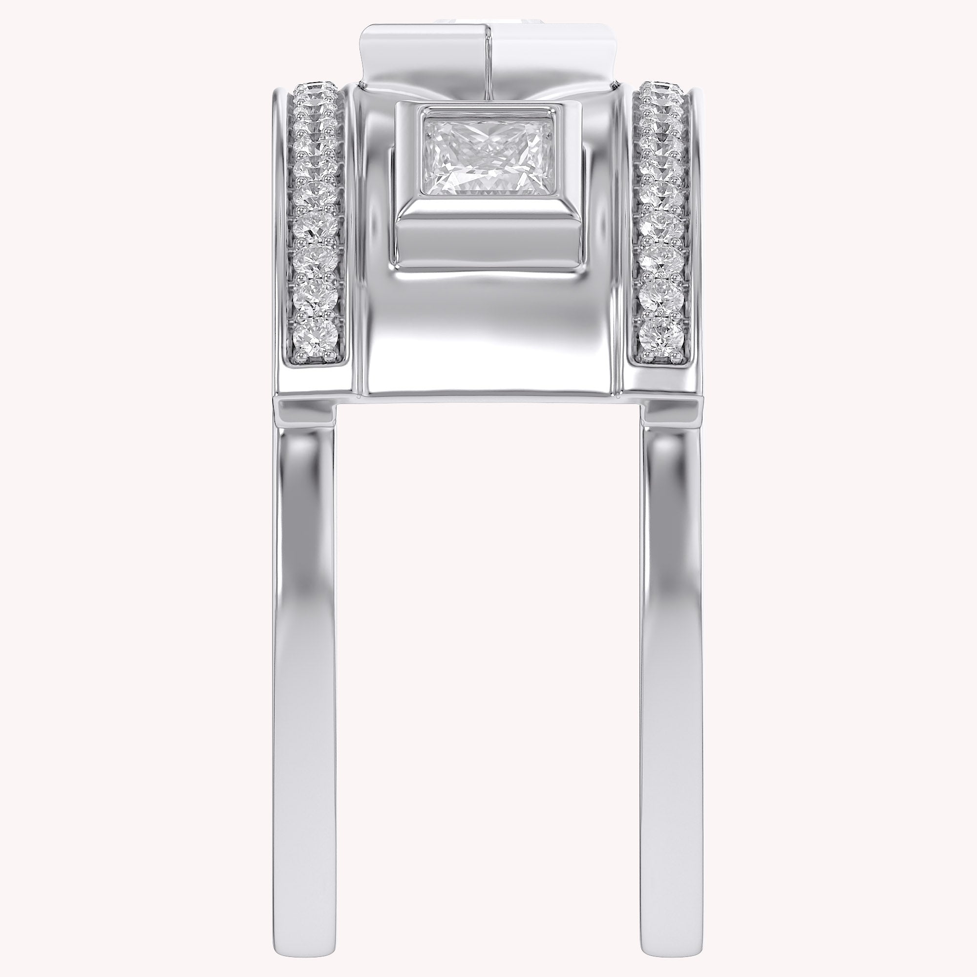 1.30 CT Mixed Cut Lab Grown Diamond Oura Ring Jacket