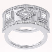 1.30 CT Mixed Cut Lab Grown Diamond Oura Ring Jacket