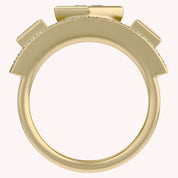 1.30 CT Mixed Cut Lab Grown Diamond Oura Ring Jacket