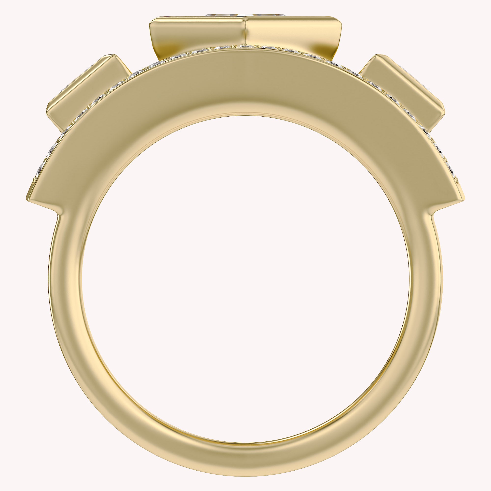 1.30 CT Mixed Cut Lab Grown Diamond Oura Ring Jacket