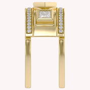 1.30 CT Mixed Cut Lab Grown Diamond Oura Ring Jacket