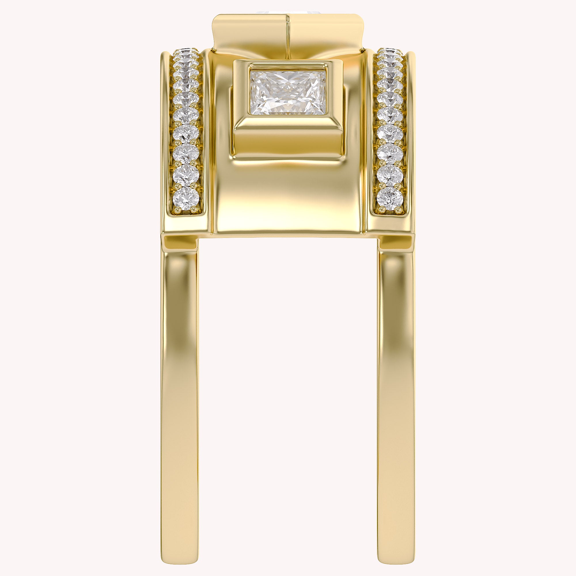 1.30 CT Mixed Cut Lab Grown Diamond Oura Ring Jacket