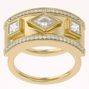 1.30 CT Mixed Cut Lab Grown Diamond Oura Ring Jacket