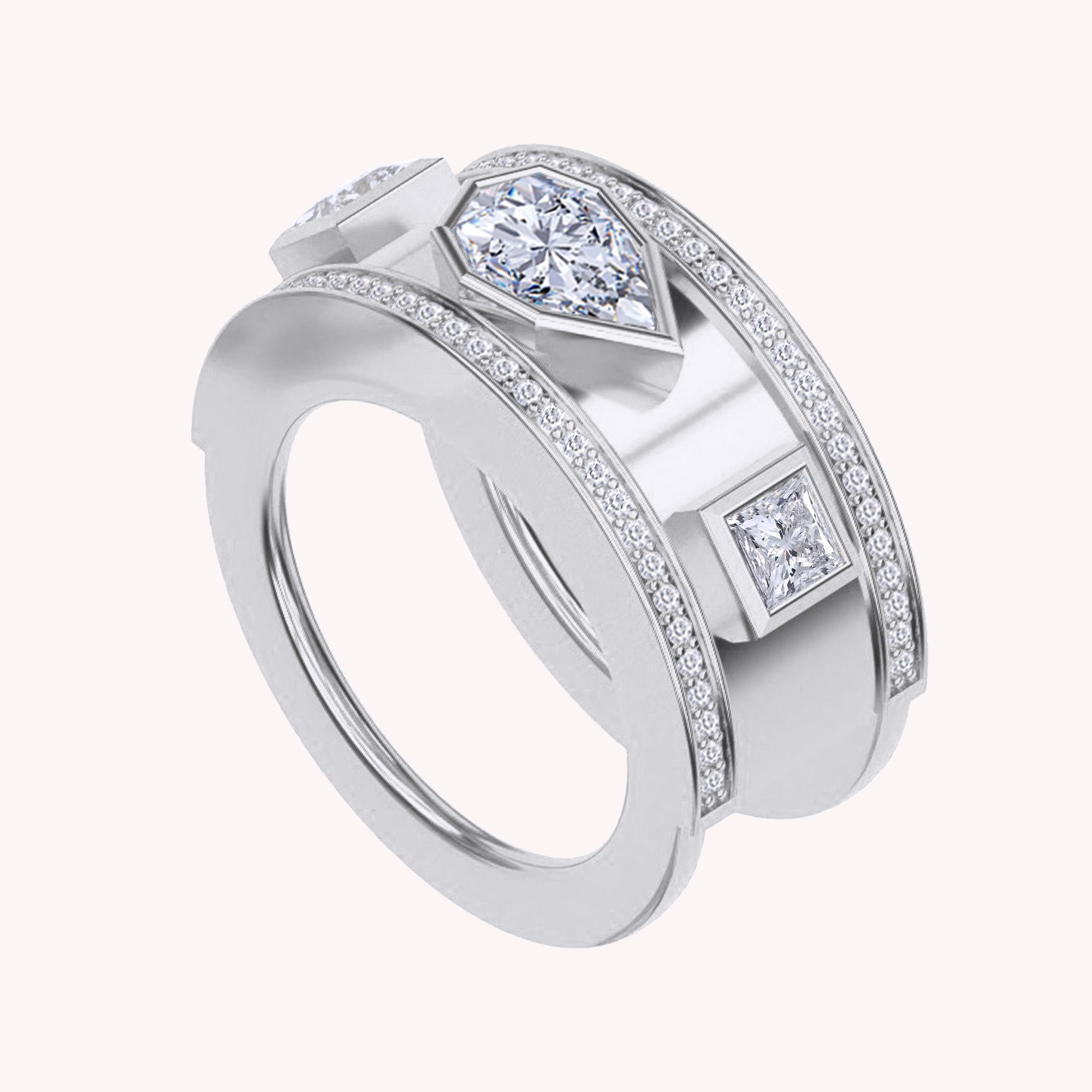 Luxury Lab Grown Diamond Statement Jacket Ring