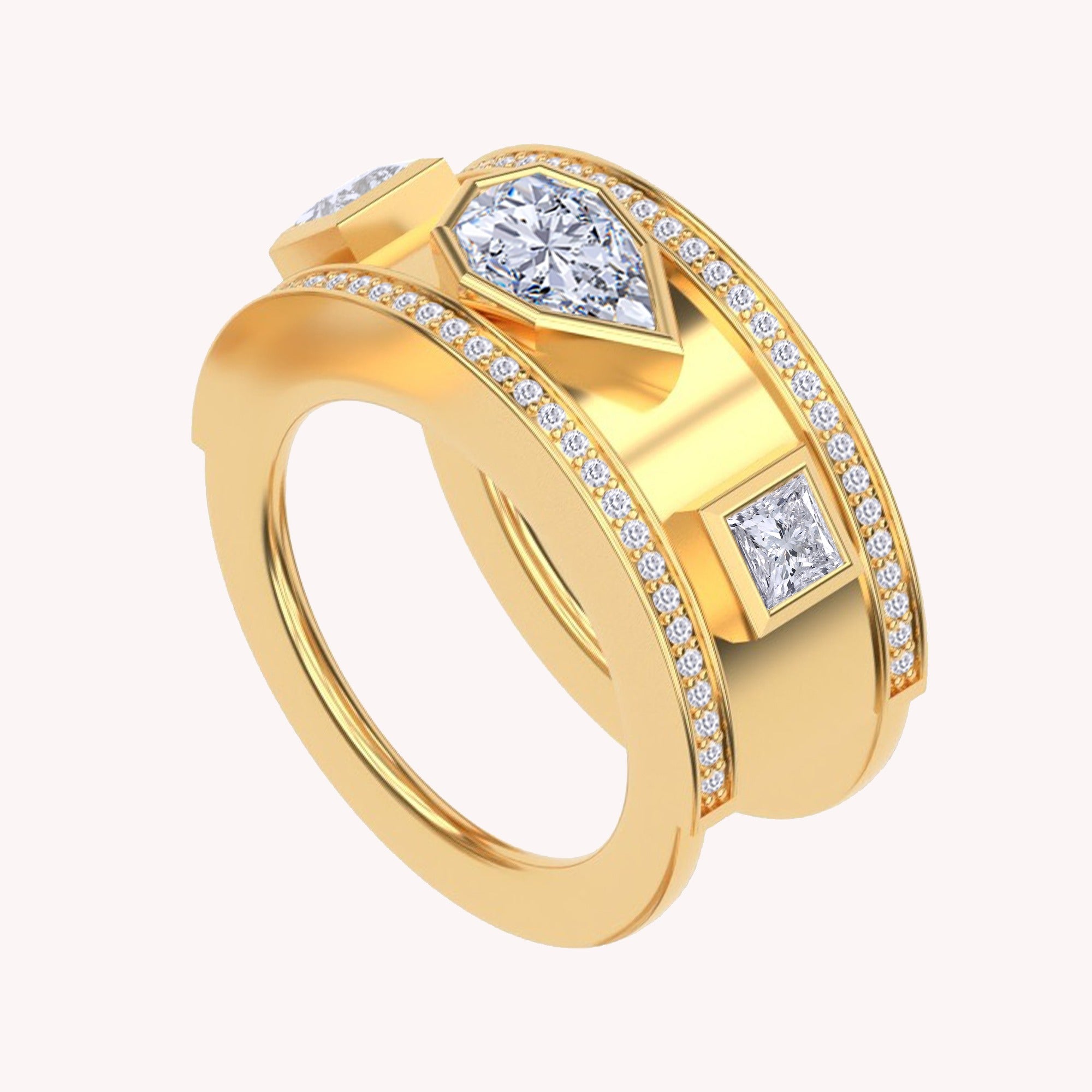 Luxury Lab Grown Diamond Statement Jacket Ring