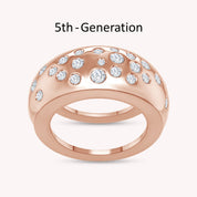 Lab Created Moissanite Dome Oura Jacket Ring 5th - Generation