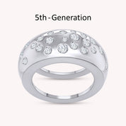 Lab Created Moissanite Dome Oura Jacket Ring 5th - Generation
