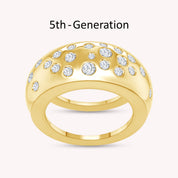 Lab Created Moissanite Dome Oura Jacket Ring 5th - Generation