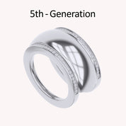 Lab Created Moissanite Luxury Oura Jacket Ring 5th - Generation