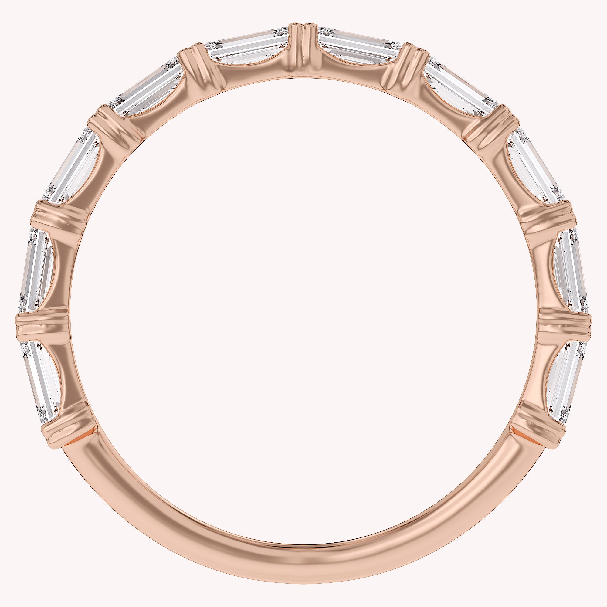 Emerald-Cut Half-Eternity Band Ring | Lab-Grown Diamond