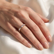 Emerald-Cut Half-Eternity Band Ring | Lab-Grown Diamond