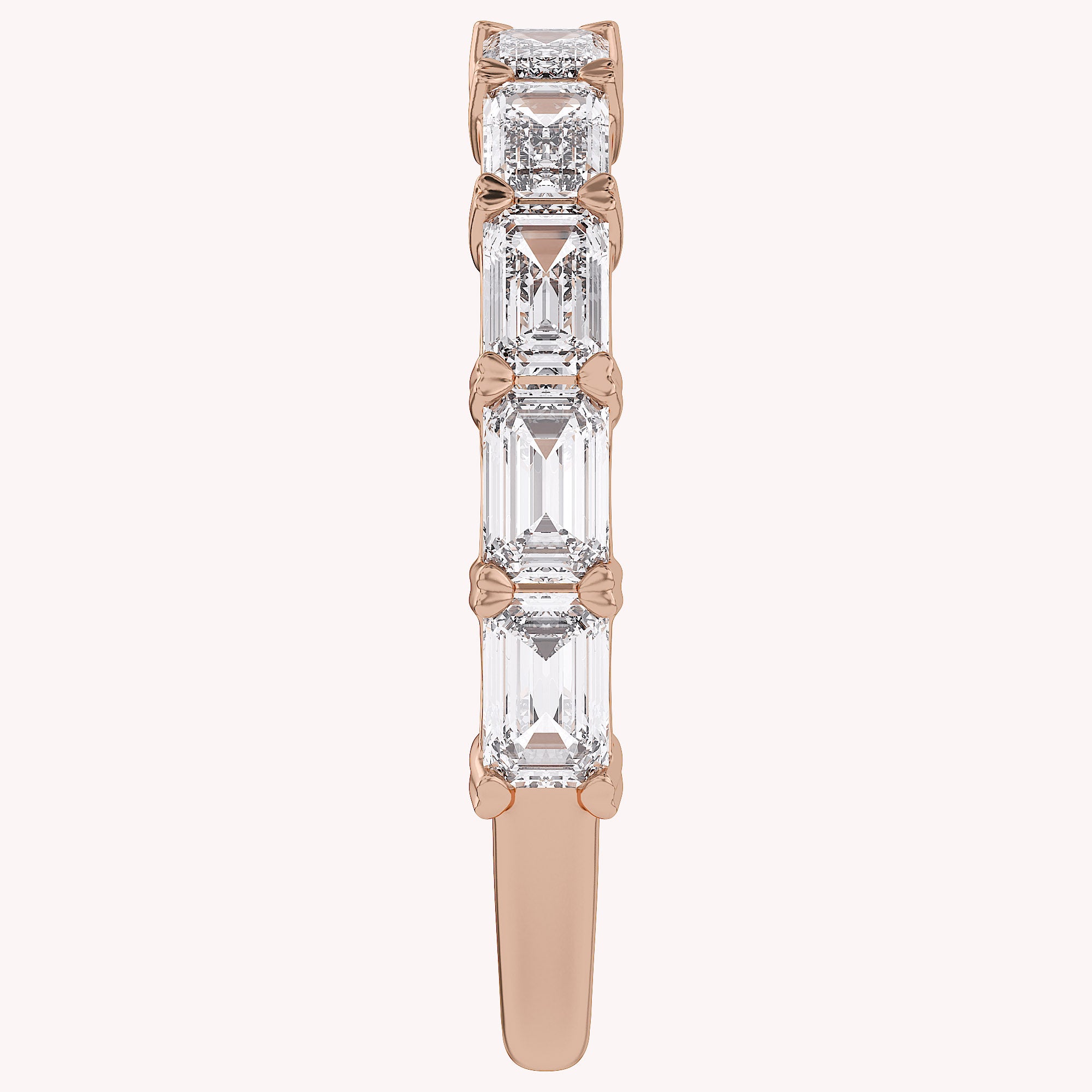 Emerald-Cut Half-Eternity Band Ring | Lab-Grown Diamond