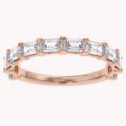 Emerald-Cut Half-Eternity Band Ring | Lab-Grown Diamond