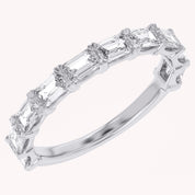 Emerald-Cut Half-Eternity Band Ring | Lab-Grown Diamond