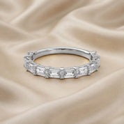 Emerald-Cut Half-Eternity Band Ring | Lab-Grown Diamond