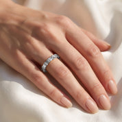 Emerald-Cut Half-Eternity Band Ring | Lab-Grown Diamond