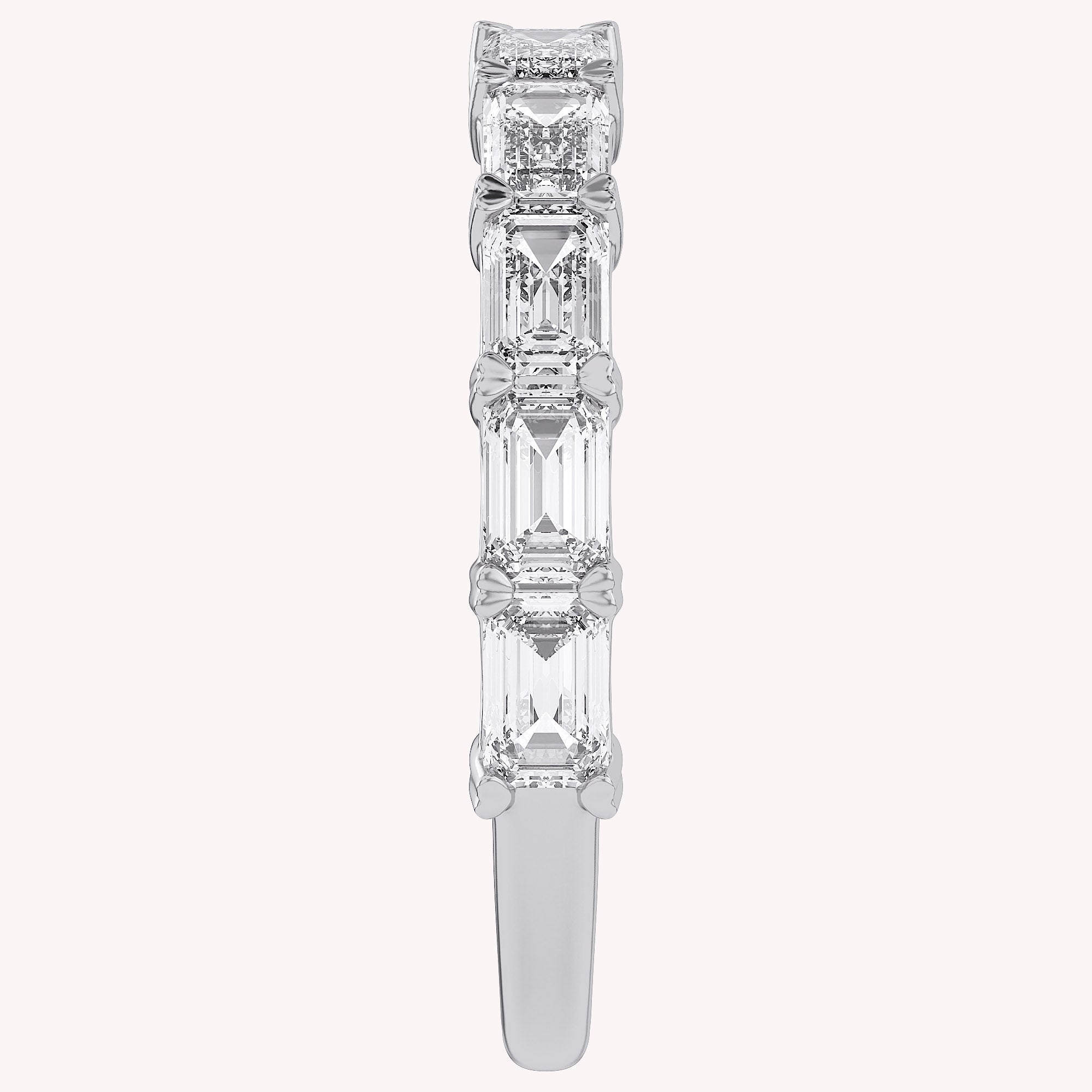 Emerald-Cut Half-Eternity Band Ring | Lab-Grown Diamond