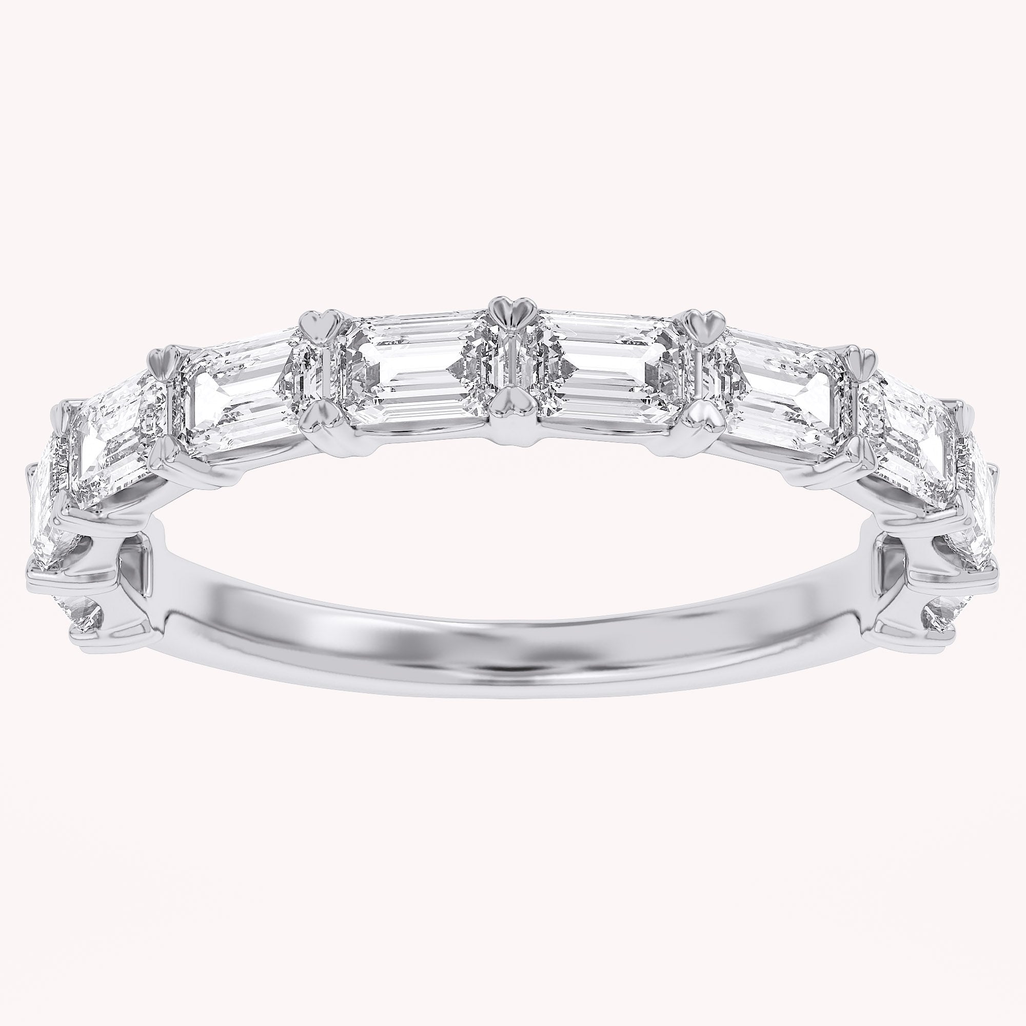 Emerald-Cut Half-Eternity Band Ring | Lab-Grown Diamond