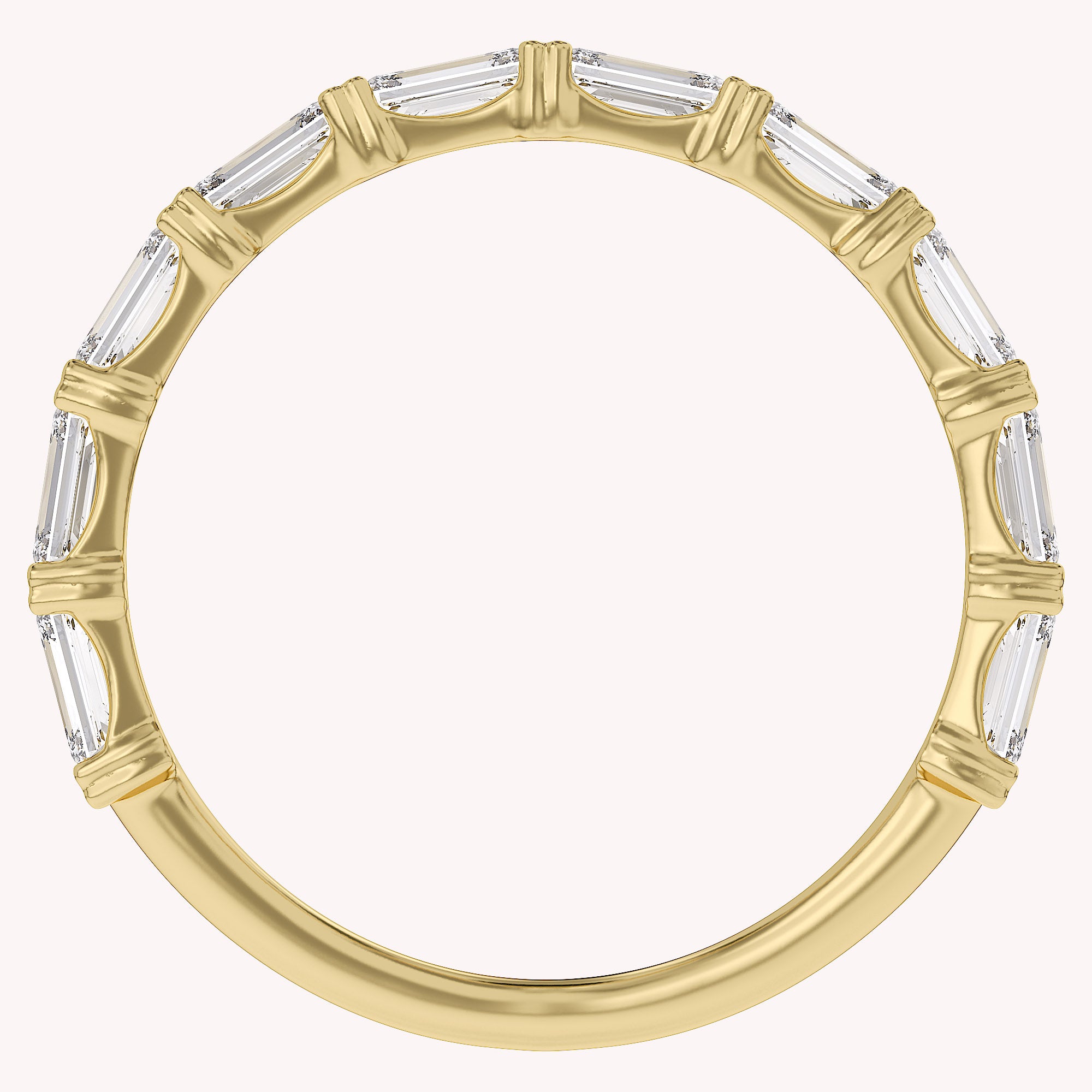 Emerald-Cut Half-Eternity Band Ring | Lab-Grown Diamond