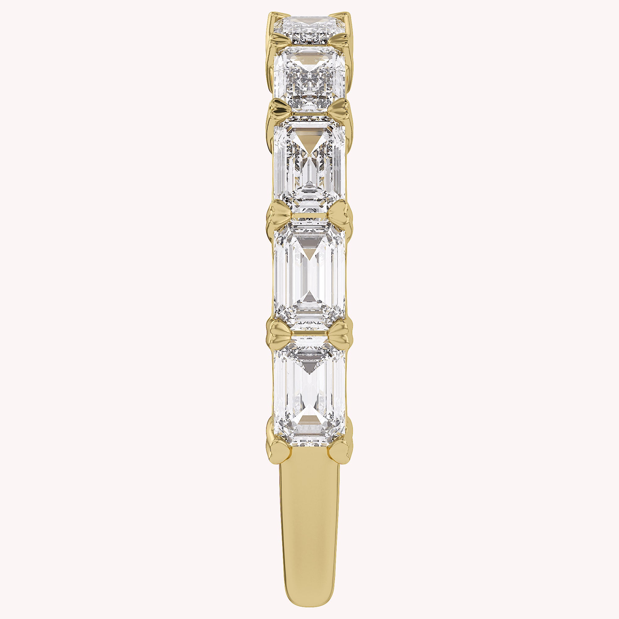 Emerald-Cut Half-Eternity Band Ring | Lab-Grown Diamond