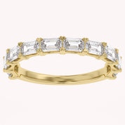 Emerald-Cut Half-Eternity Band Ring | Lab-Grown Diamond
