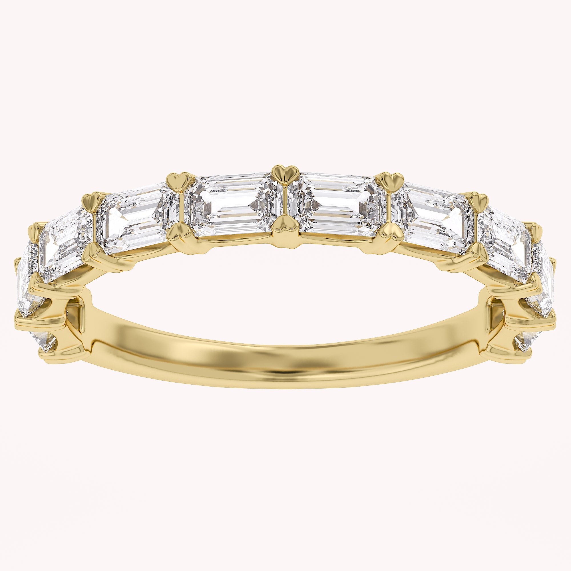 Emerald-Cut Half-Eternity Band Ring | Lab-Grown Diamond