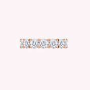 Full Eternity Ring Round Shape Lab Created Moissanite