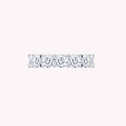Full Eternity Ring Round Shape Lab Created Moissanite