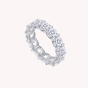 Full Eternity Ring Round Shape Lab Created Moissanite