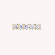 Full Eternity Ring Round Shape Lab Created Moissanite