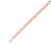 4MM Plain Heart Shape Link Necklace (16 Inch to 20 Inch)
