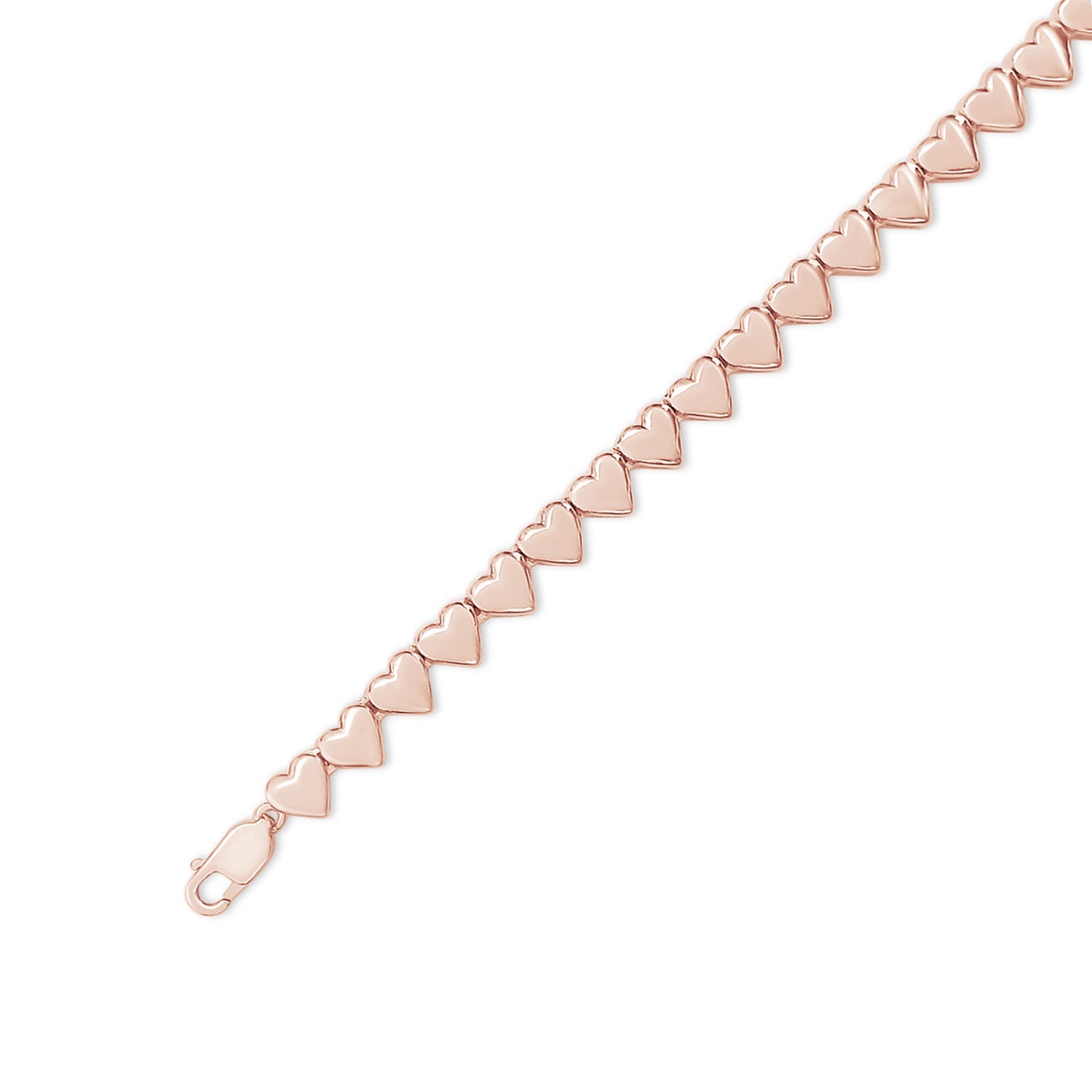 4MM Plain Heart Shape Link Necklace (16 to 20 inch)