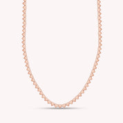 4MM Plain Heart Shape Link Necklace (16 Inch to 20 Inch)