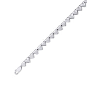 4MM Plain Heart Shape Link Necklace (16 to 20 inch)