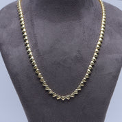 4MM Plain Heart Shape Link Necklace (16 Inch to 20 Inch)