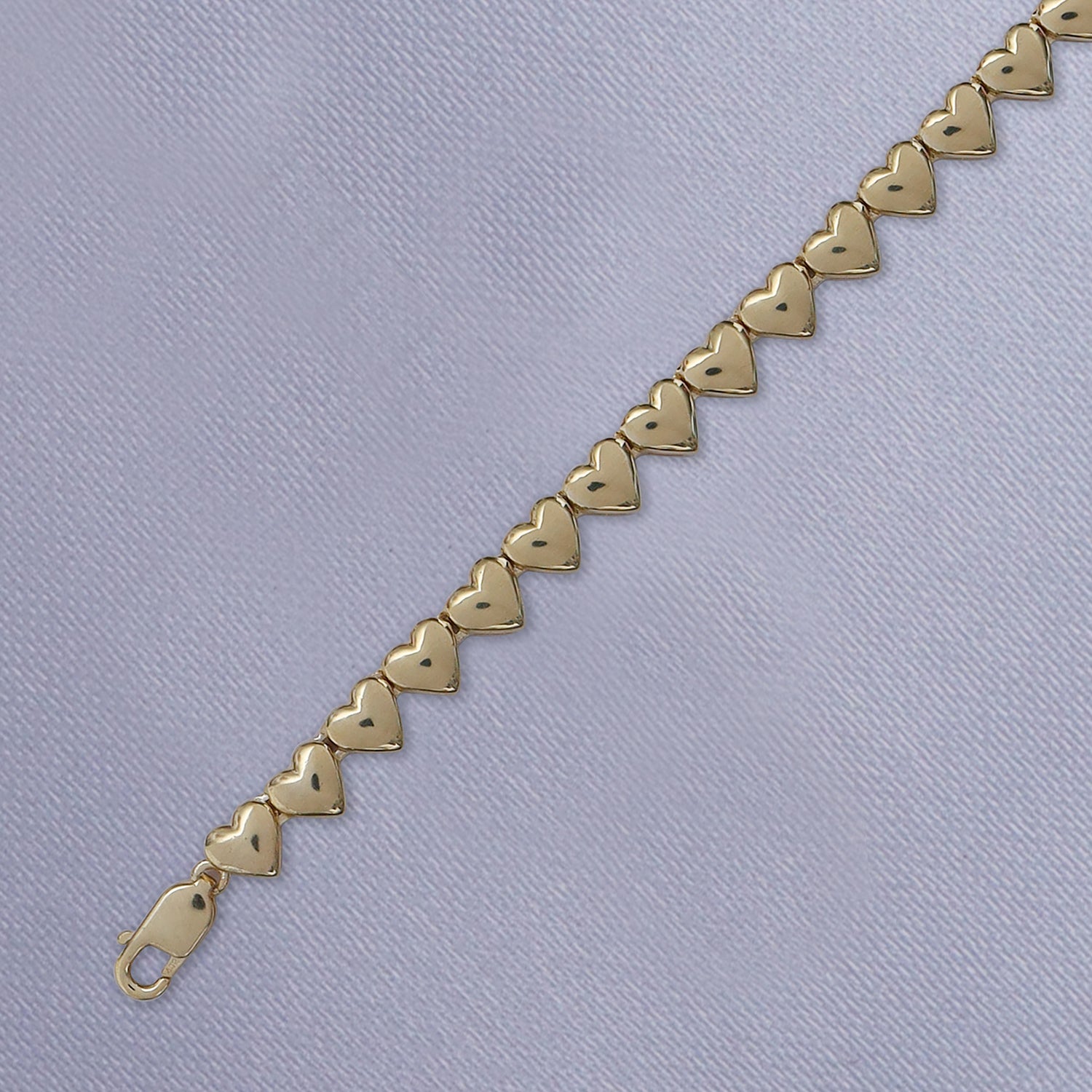4MM Plain Heart Shape Link Necklace (16 Inch to 20 Inch)