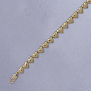 4MM Plain Heart Shape Link Necklace (16 Inch to 20 Inch)
