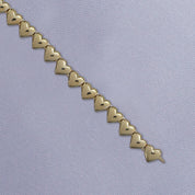 4MM Plain Heart Shape Link Necklace (16 Inch to 20 Inch)