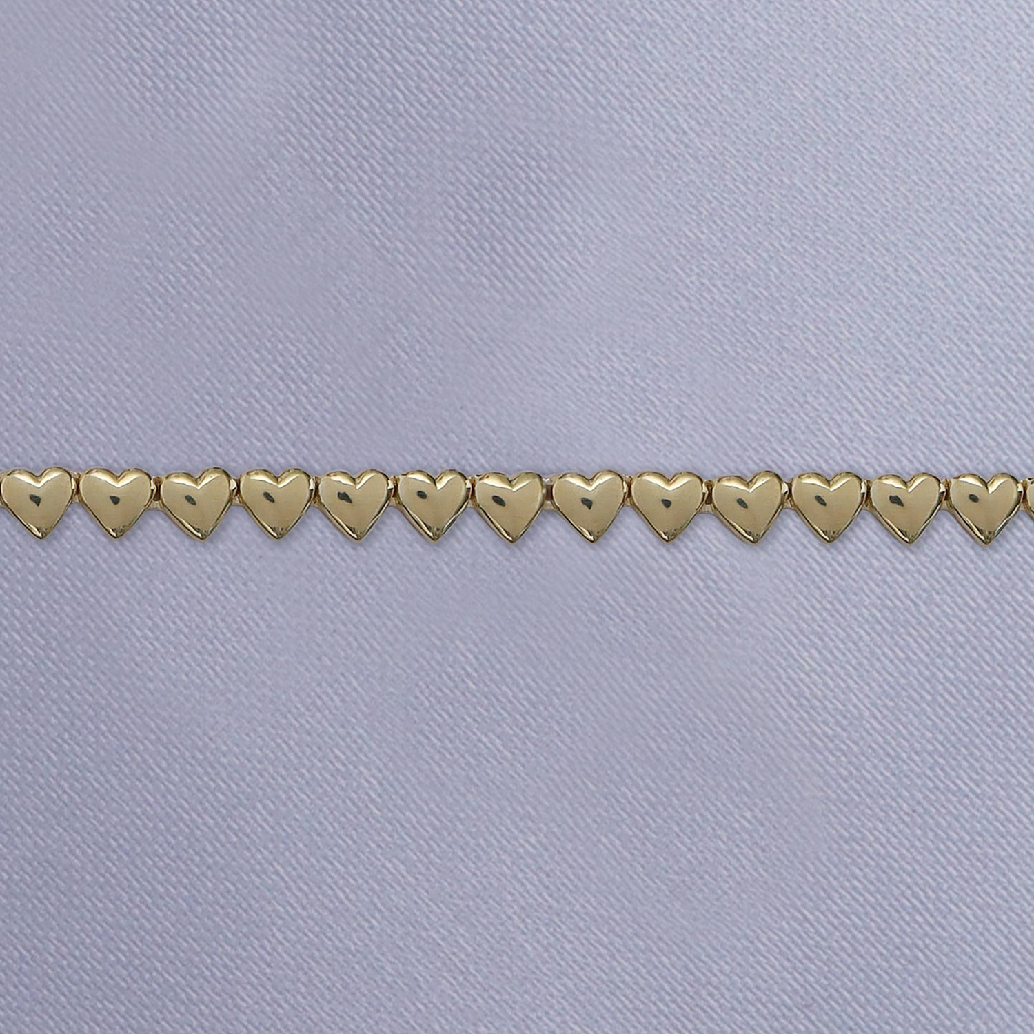 4MM Plain Heart Shape Link Necklace (16 Inch to 20 Inch)
