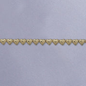 4MM Plain Heart Shape Link Necklace (16 Inch to 20 Inch)